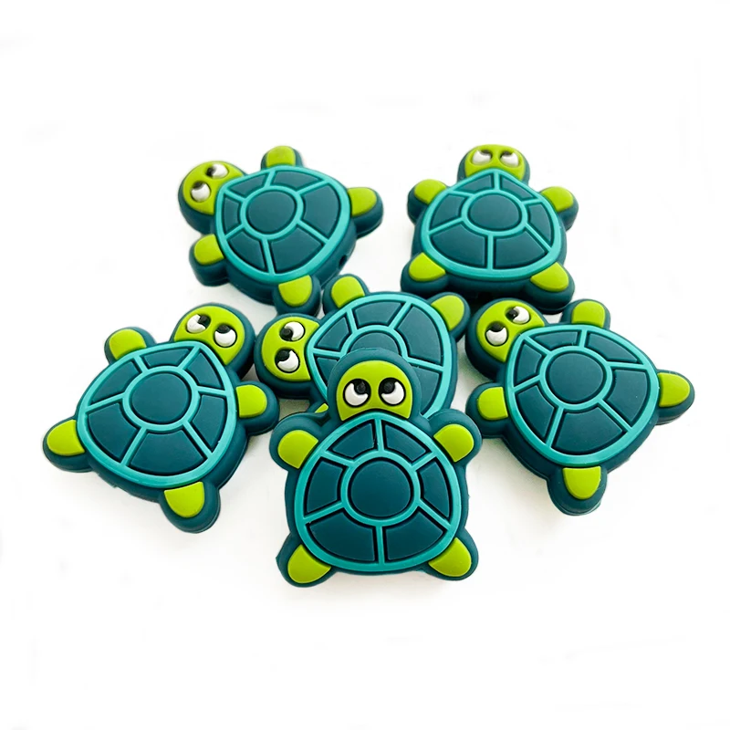 New Design BPA Free Baby Teething Bead Pacifier Chain Fashion Handmade Jewelry Turtle Tortoise Silicone Beads
