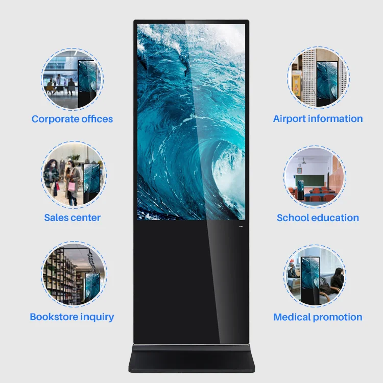 Chinese Supplier Customizable 43 inch Dual System Touch Transparent Led Outdoor Screen