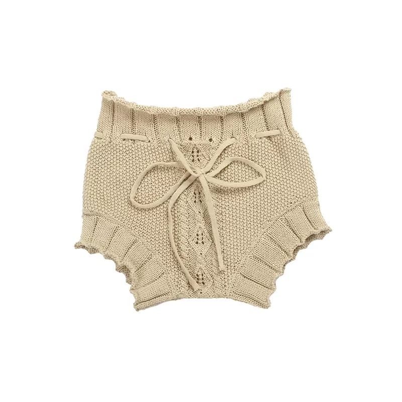 Детская одежда эластичные шорты для маленьких девочек вязаный свитер штаны для ног детские шаровары Одежда