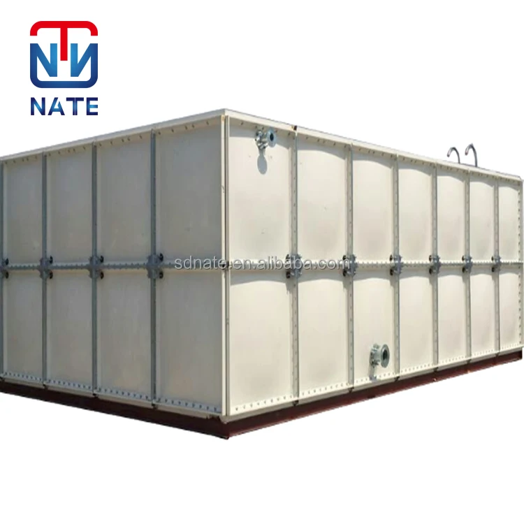 50000litres suitable price fiberglass square water storage tank