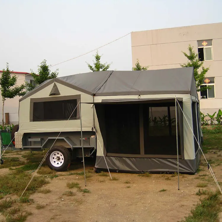 3-4 person off road hard floor camper awning camping trailer tent