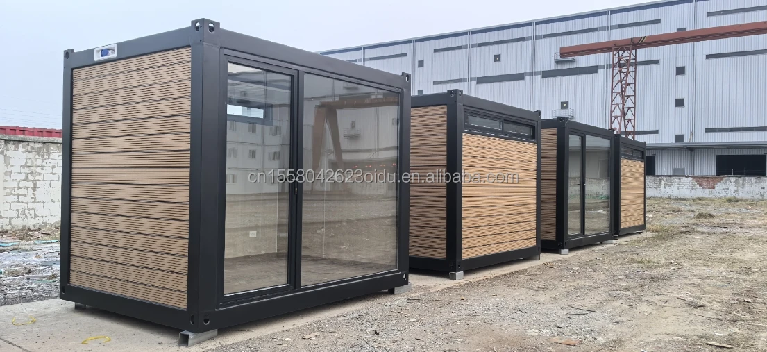 High Quality 10ft Prefabricated Mobile Office Living Container Steel Material Wooden House Home Office on Sale