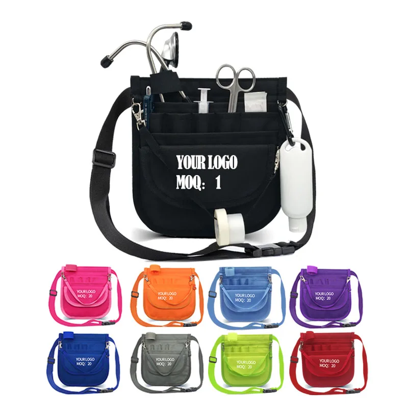 Low Moq Custom logo Nurse side Fanny bag Nursing Pocket Organizer Belt Pouch Waist Pack for work