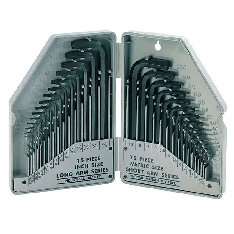 30 pcs CRV black Oxide L shape Hex Allen Key Set