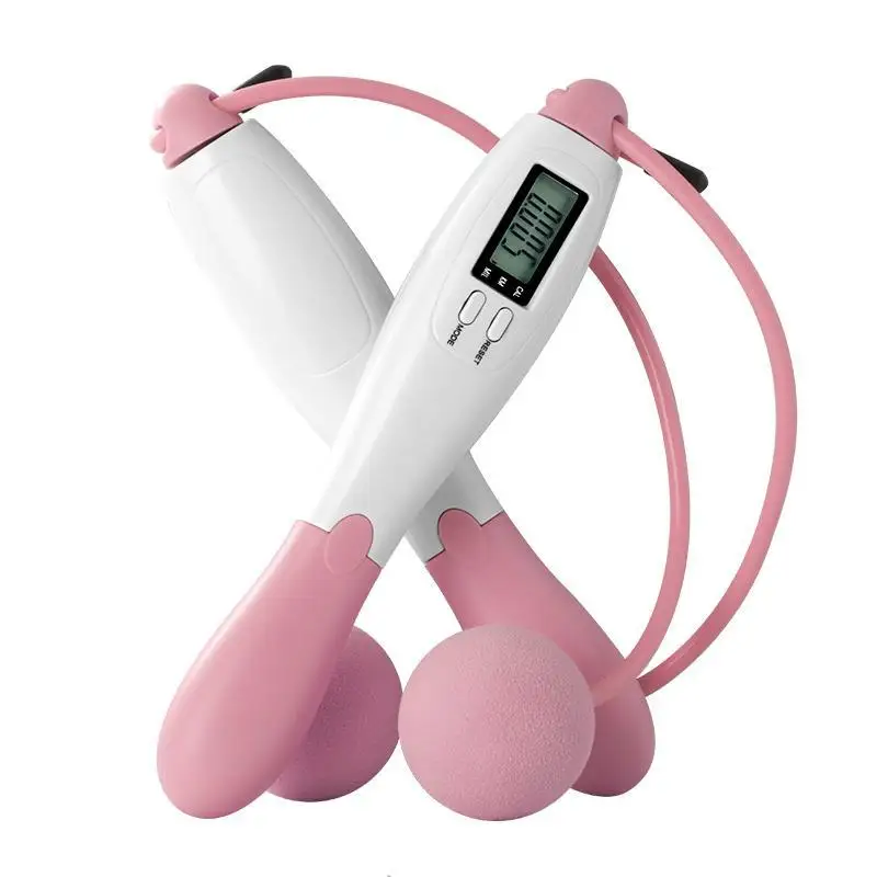 
Sports Rope-less Jump Rope Plastic Digital Handle LED Skipping Rope Fitness Electronic Counting For Daily Home Fitness 