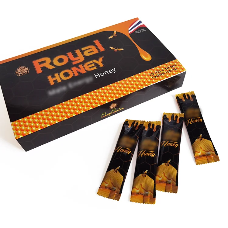 OEM Organic Supplements Private Label Royal Honey 10 Sachets Box of VIP Honey for Men