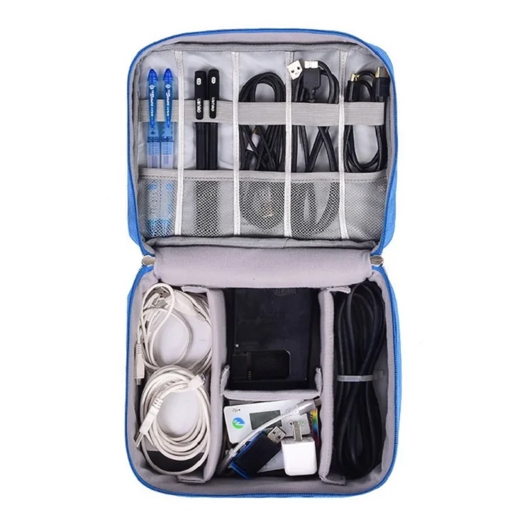 
Portable Waterproof Data Cable Organizer Case Digital Devices Storage Bag 