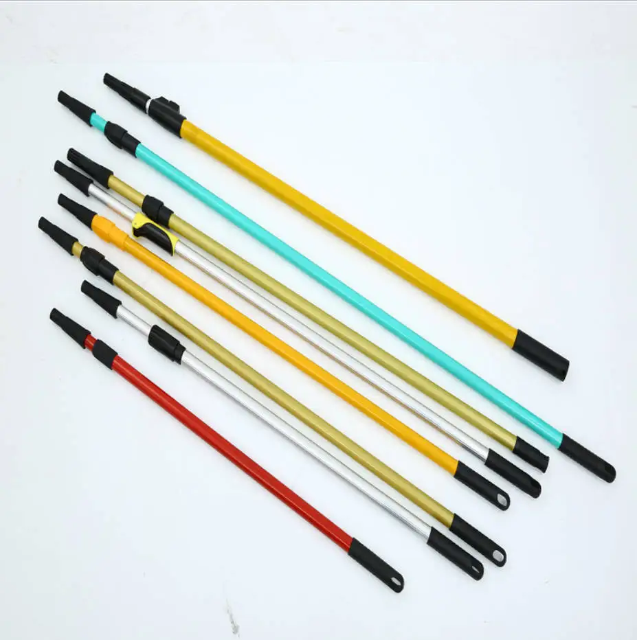 New 2024 Telescopic Metal Stick Iron Stick Broom Handle Mop Handle Metal Tube Broom Stick For Window squeegee/Scrubber/Brush