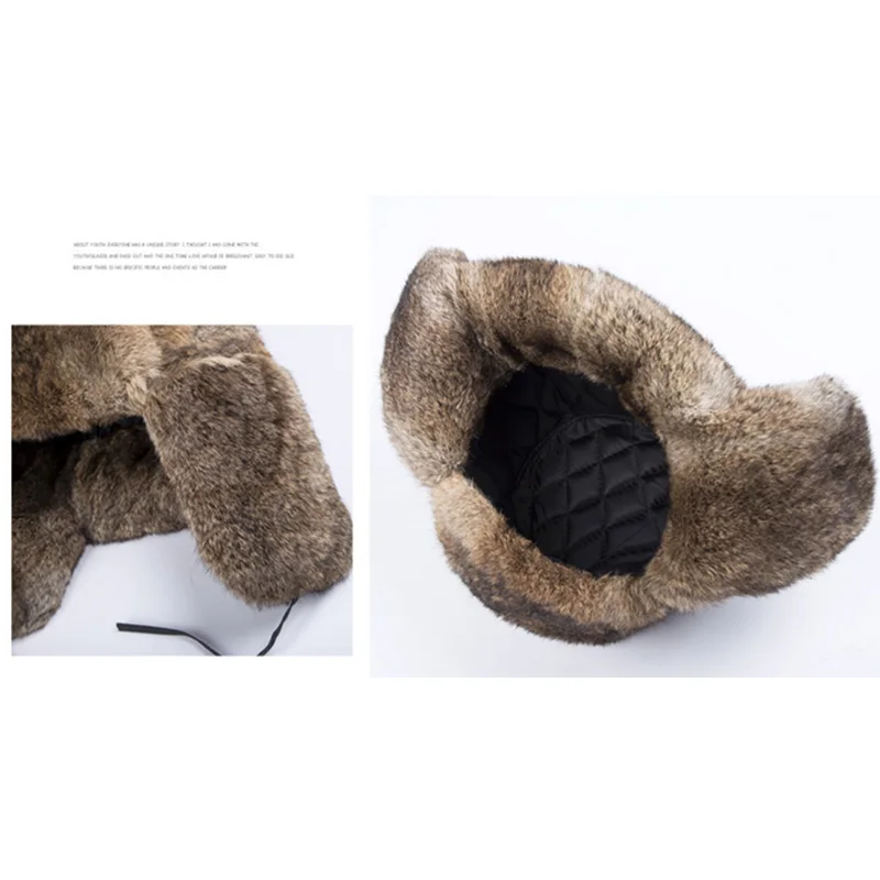 Windproof Warm Russian Hat Winter Fur Hat Earflap Winter Fur Hats for men