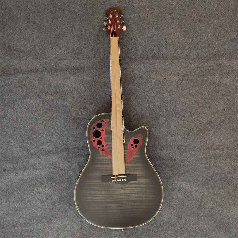 china factory wholesale price color ovation acoustic guitar electric with pickup