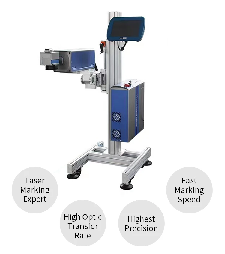 Oscarlaser Online Flying Uv Laser Marking Machine for Silicon Wafer Plasma Screen and LED Liquid Crystal Glass