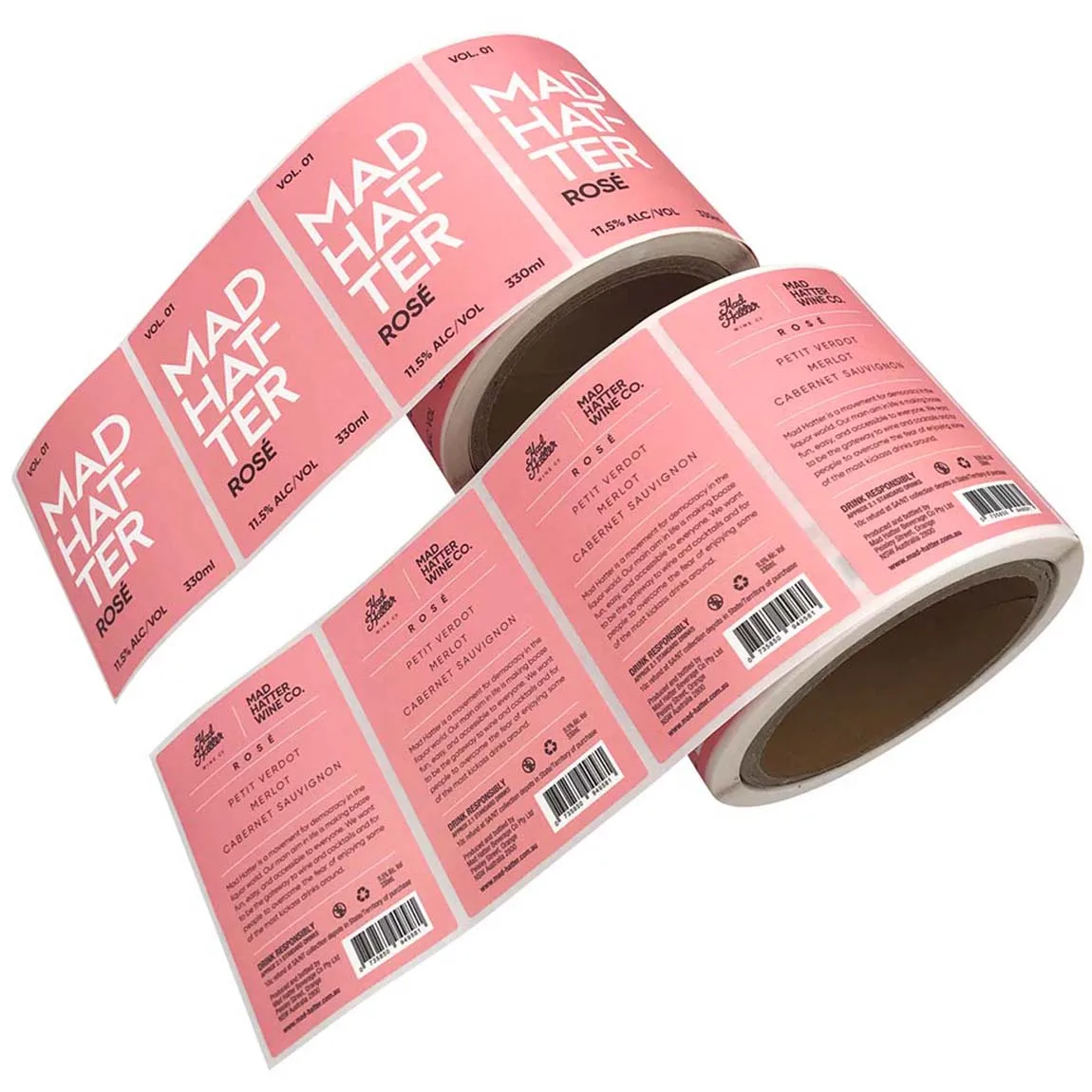 Custom 2022 Self Adhesive Waterproof Vinyl Label Sticker Wine Beer Bottle Label Whiskey Label