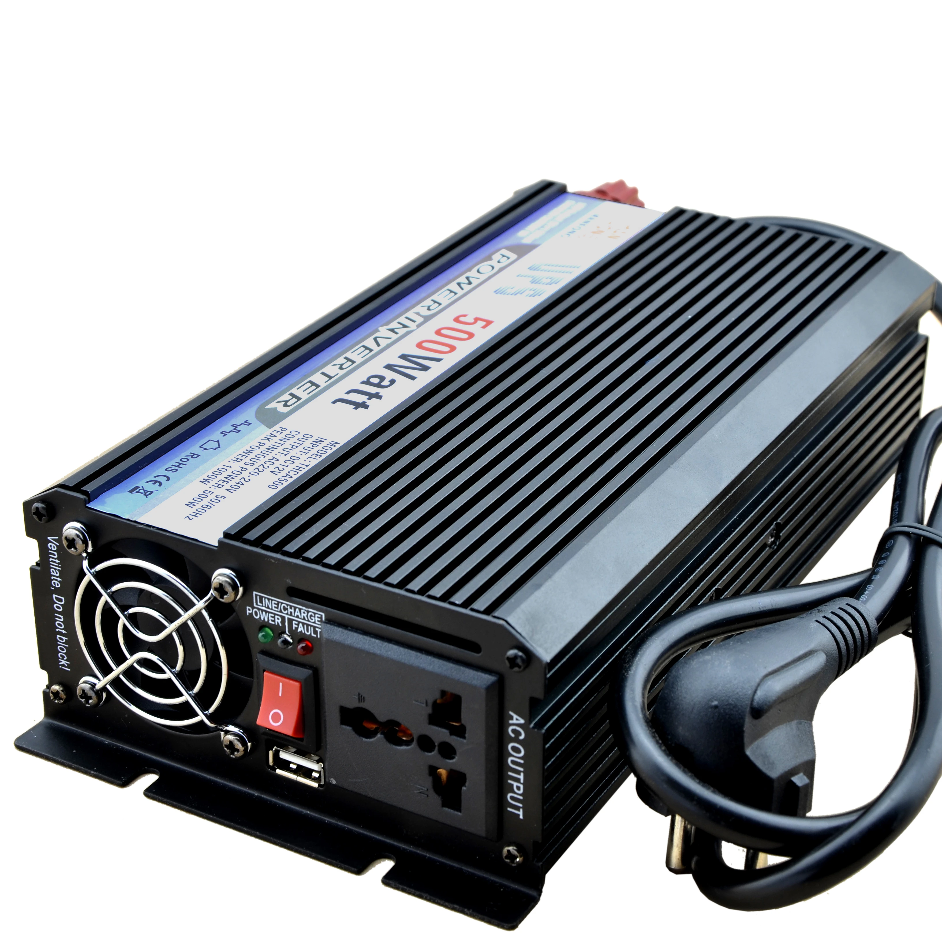 FADDISH UPS 500w inverter with charger 12v dc to 220v ac modified sine wave car inverter home use