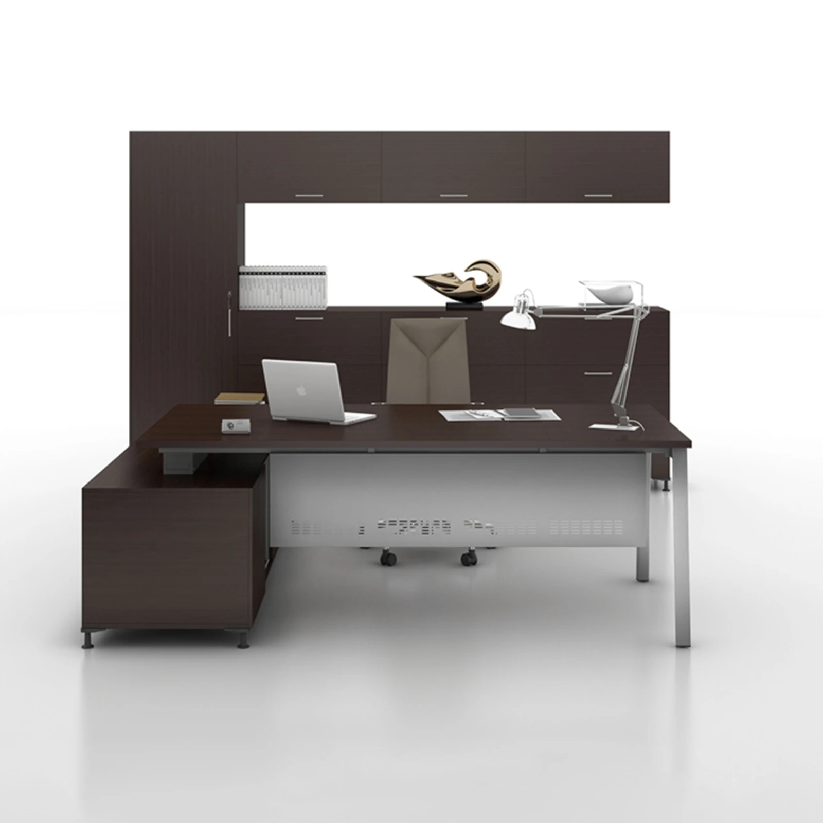 L-Shape Executive Wooden Manager Black Boss Desk Ceo Office Desk