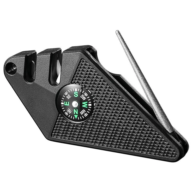 Tactical Survival Gear Portable Mini Pocket Pal Knife Sharpener, Tungsten Steel Portable Knife Sharpening Tool