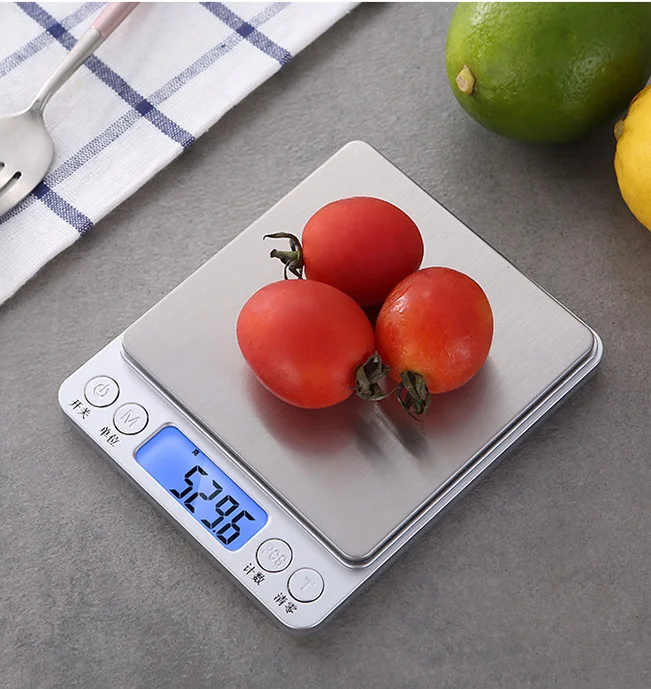 I2000 3KG/0.1G 500g/0.01g Accuracy Electronic Digital Kitchen Food Jewelry Scale