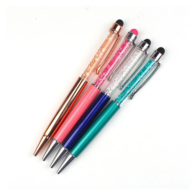 China factory competitive prices full color option custom logo printed crystal diamond pen