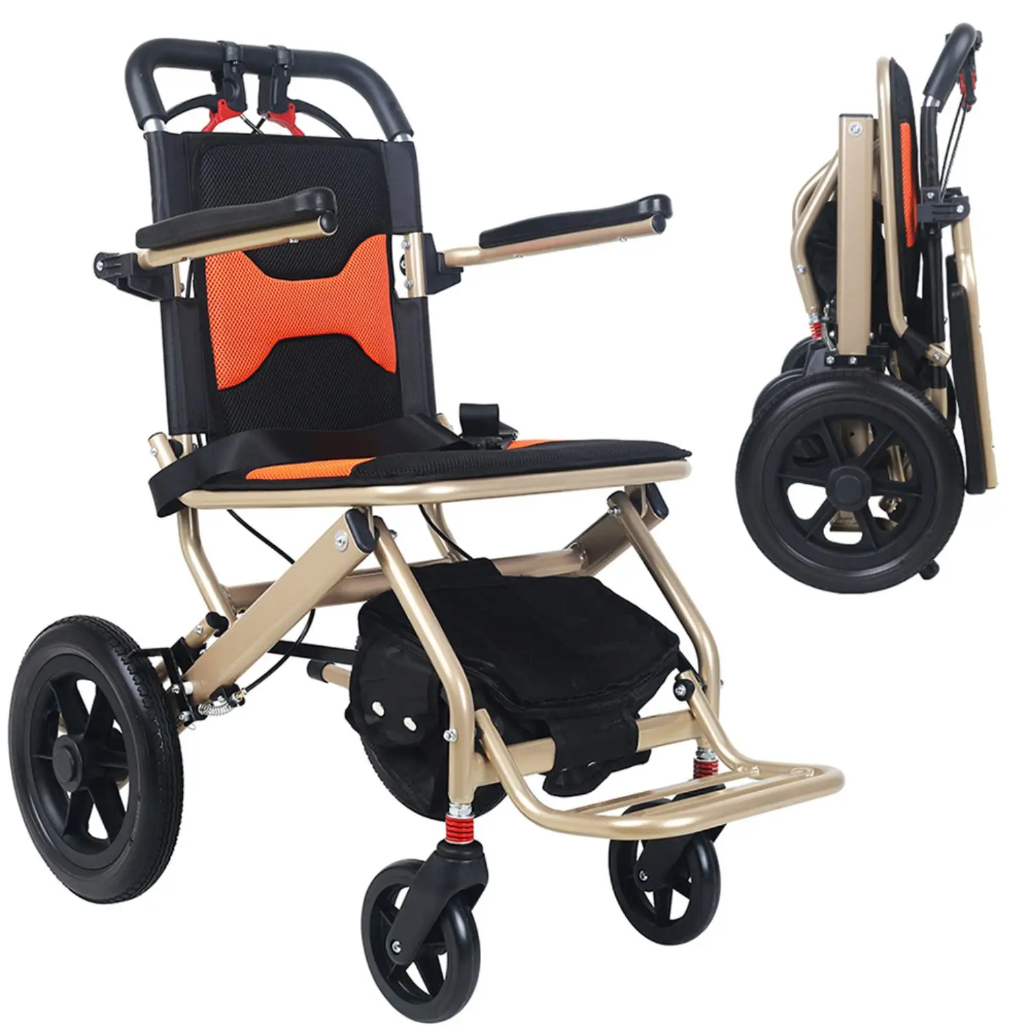 Manufacturer Supply Foldable Lightweight Specifications Aluminum Alloy Manual Wheelchair For Hospital