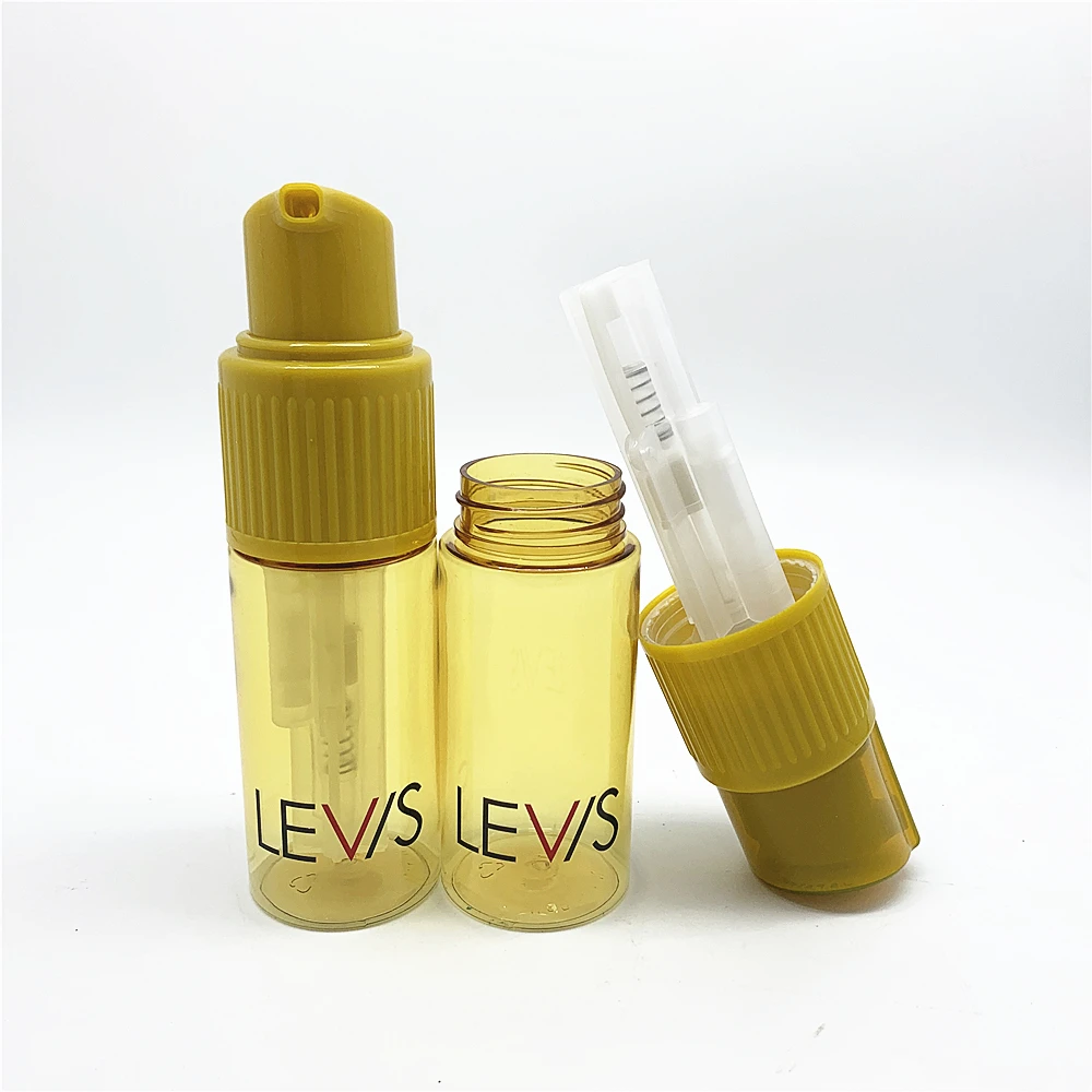 In Stock!! 60ml 2oz Plastic Clear Round Dry Powder Bottle Container with Cap