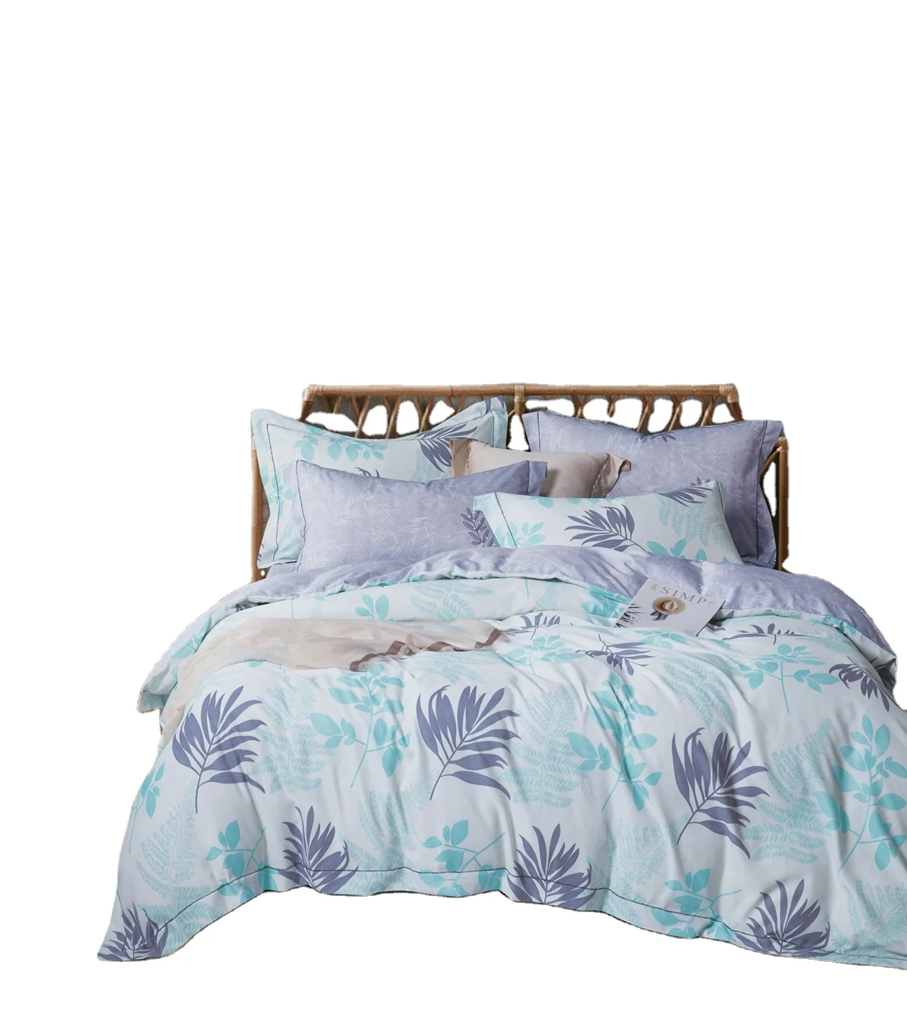 New strain tencel polyester duvets covers bed sheets and pillow case cover set bedsheet bedding set