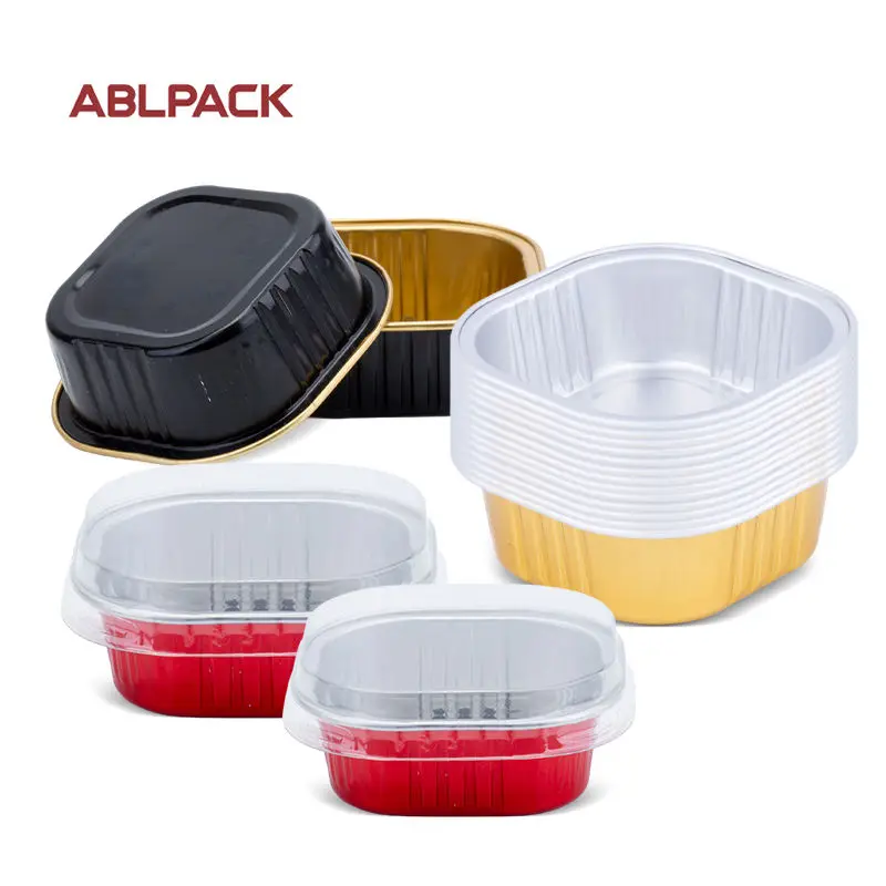 Factory supply Custom 50ml Foil Containers Aluminum Baking Egg Tart Pudding Aluminium Foil Food Containers For Airline