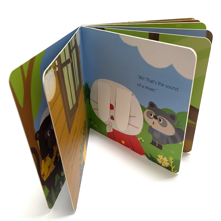 Printing on Demand 3D Effect Flip Pop up Cardboard Book Cartoon Board Book Printing Service Children Book Printing