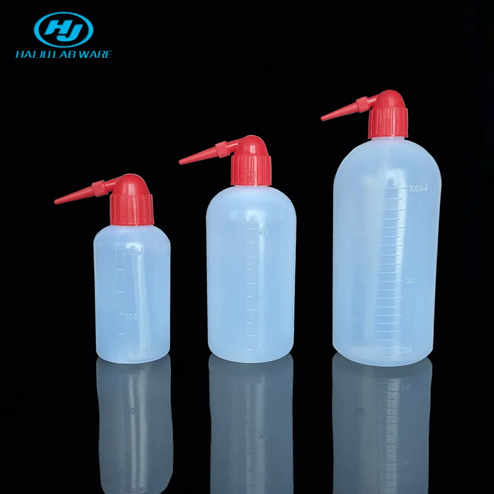 HAIJU LAB LDPE Plastic Squeeze Wash Bottle Chemical Water Rinse Squirt Bottle For Tattoo Eyelash Cleaning Lash Bath Bottle