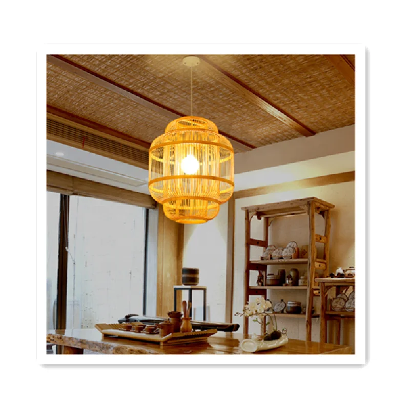 
Wholesale Chinese style Home Deco Modern Designer Bamboo Simply LED Pendant Lighting 