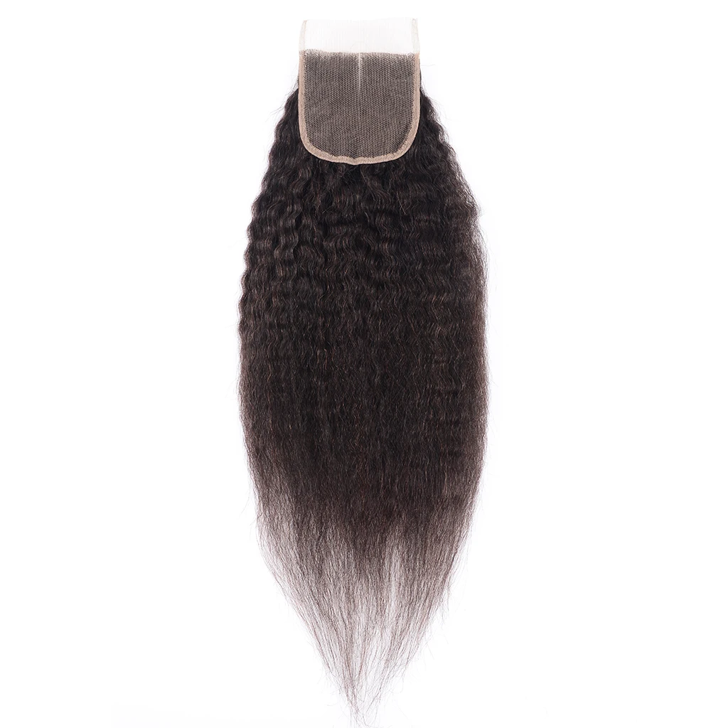 
Wholesale 8-40 Inch Virgin Human Hair 4x4 Natural Color Kinky Curly Straight 4*4 Transparent Lace Closure 