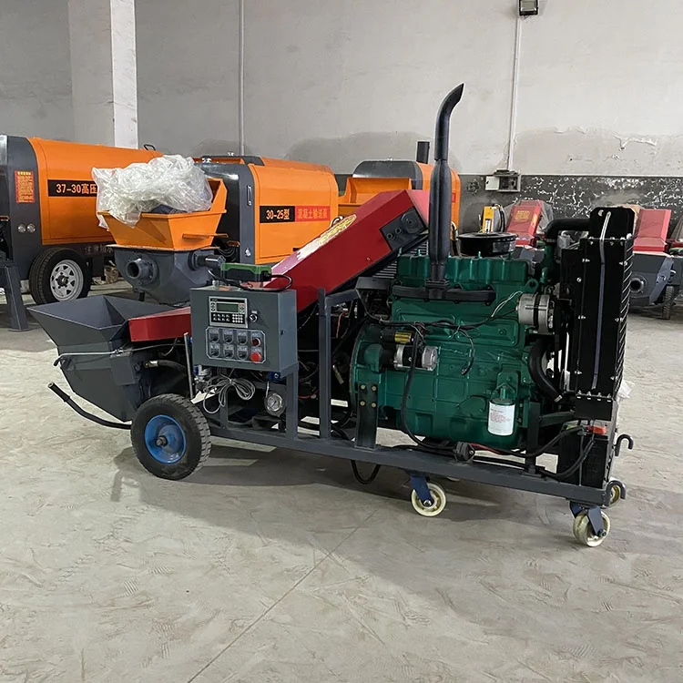 Construction diesel concrete pumps cheap price movable concrete pump for sell