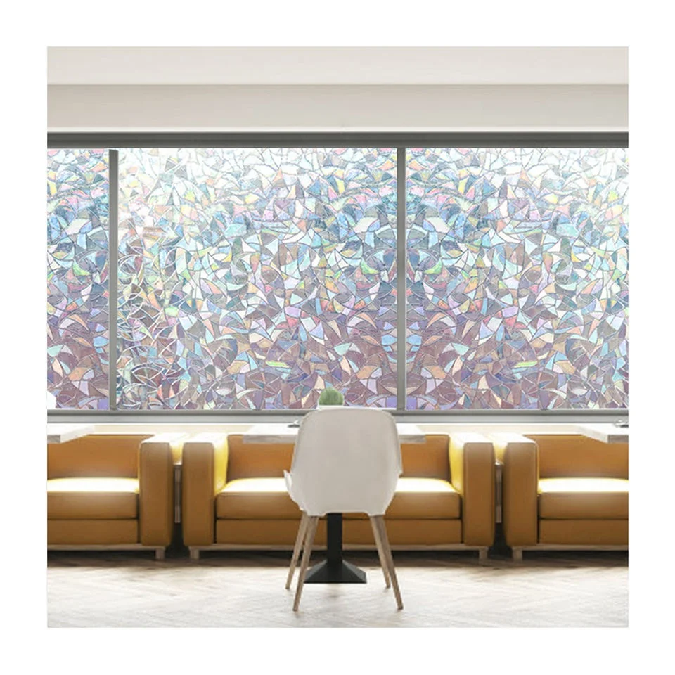 PVC Rainbow 3D Window Film Static Cling Glass Sticker UV Protection and Energy Saving No Glue Required