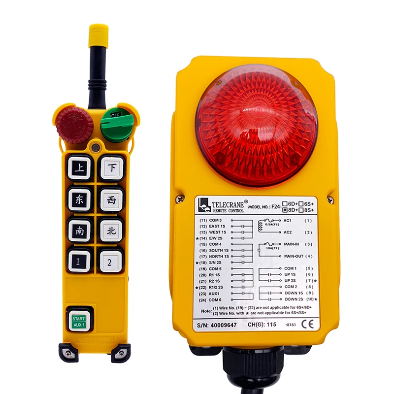 F24-8D+ 8 Double-step button universal lcc waterproof industrial telecrane remote control