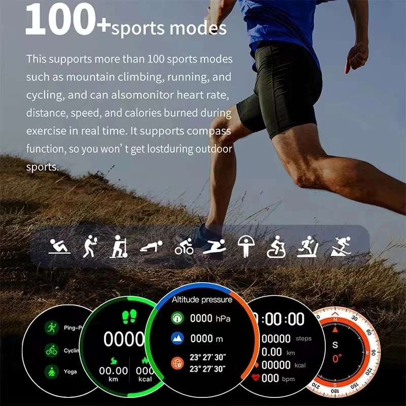 M10 для Sam sung Galaxy Watch 6 Спортивные часы Новые смарт-часы 2024 мужчин и женщин умный будильник BT Call Smartwatch