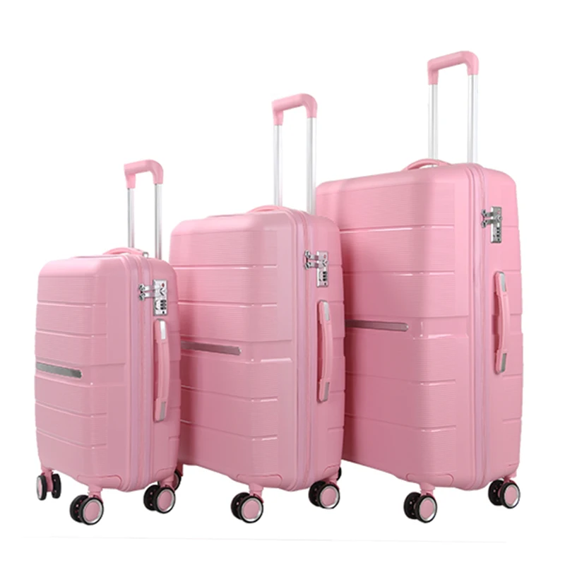Fashionable Classic High Grade PP 3 Pieces Set 20/24/28 Inch Baggage Wholesale Suitcase Travel Trolley Luggage