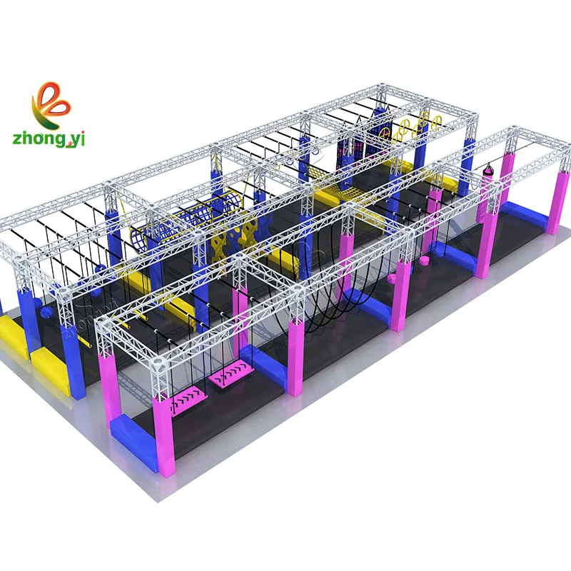 Hot Sale Different Style Kids Ninja Course Indoor Playground Equipment Ninja Warrior Obstacle Course