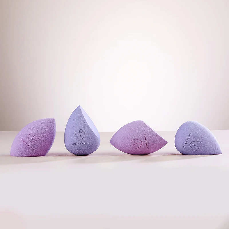 Beauty Cosmetics Tools Latex Free Purple Blender Custom Makeup Powder Puff Makeup Sponge With Packaging Boxes