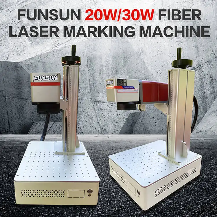 Funsun 10W 20W 30W 50W Desktop Multifunctional Fiber Laser Marking Machine for Metal Steel Aluminum Engraving