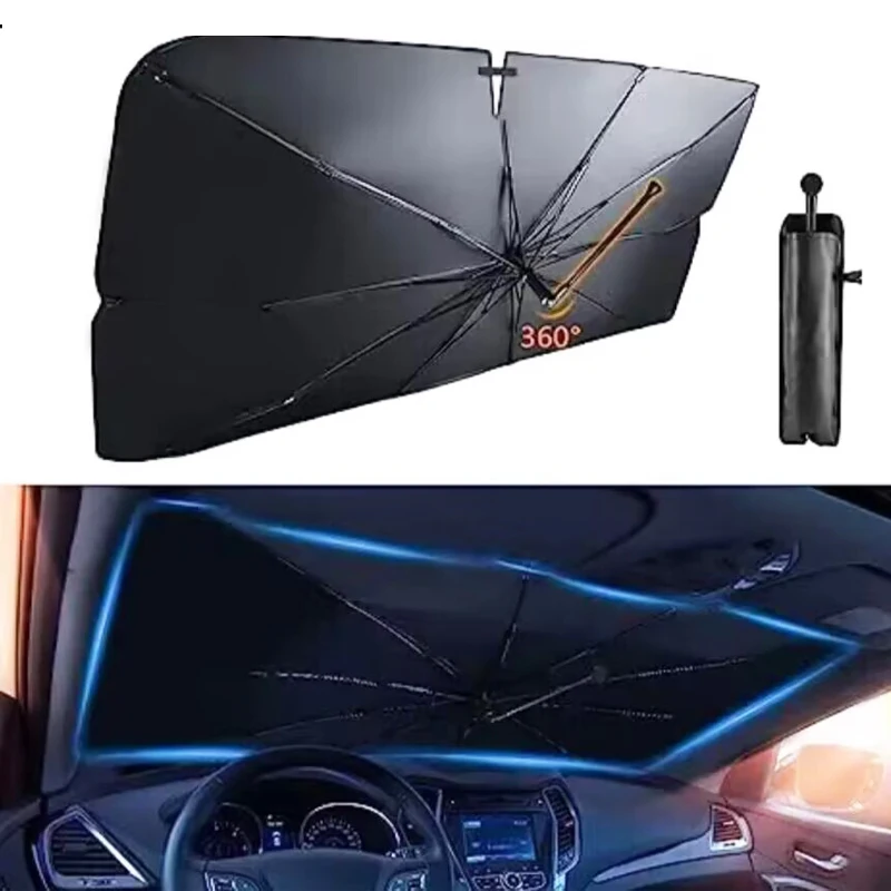 Car Windshield Sunshade Car Front Shading Upgrade Auto Parasol Umbrella Type for Car Window Summer Sun Protection