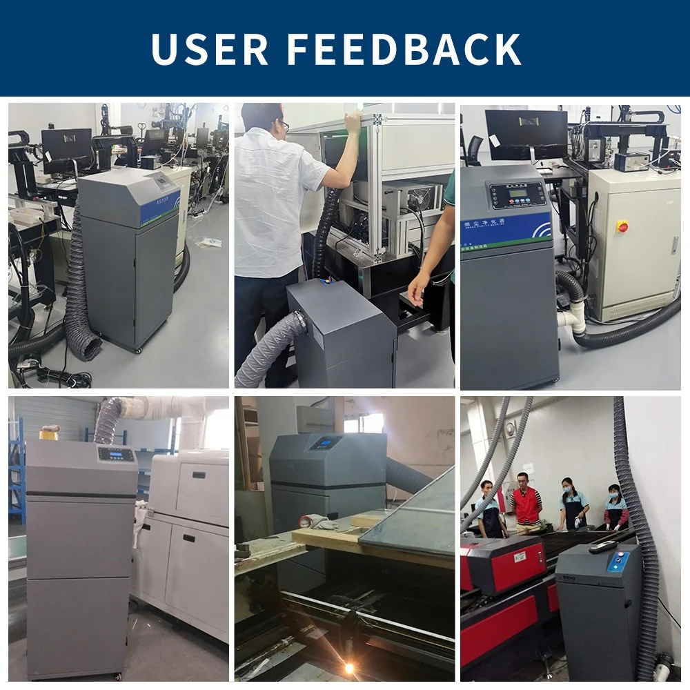 600W Digital Display Industrial Laser Marking Smoke Extractor Fiber Cutting Dust Collector