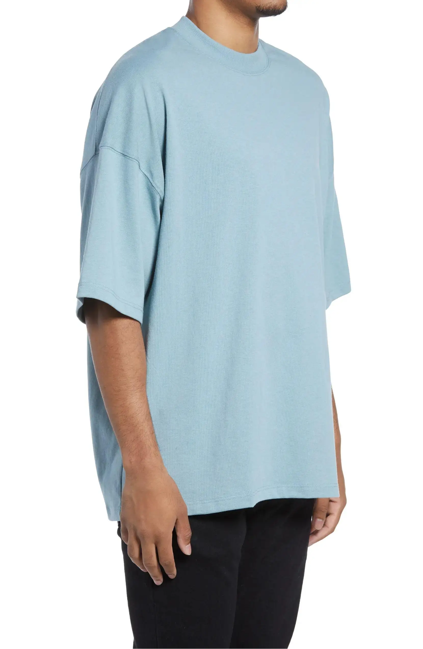 round neck over size thick supima cotton heavy t shirt 100% cotton