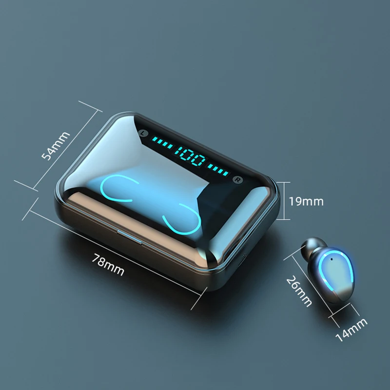 F9-5 TWS BT Earphone Earbuds Digital LED Display Headset Touch Button True Wireless Earphones Sport Stereo Headphones