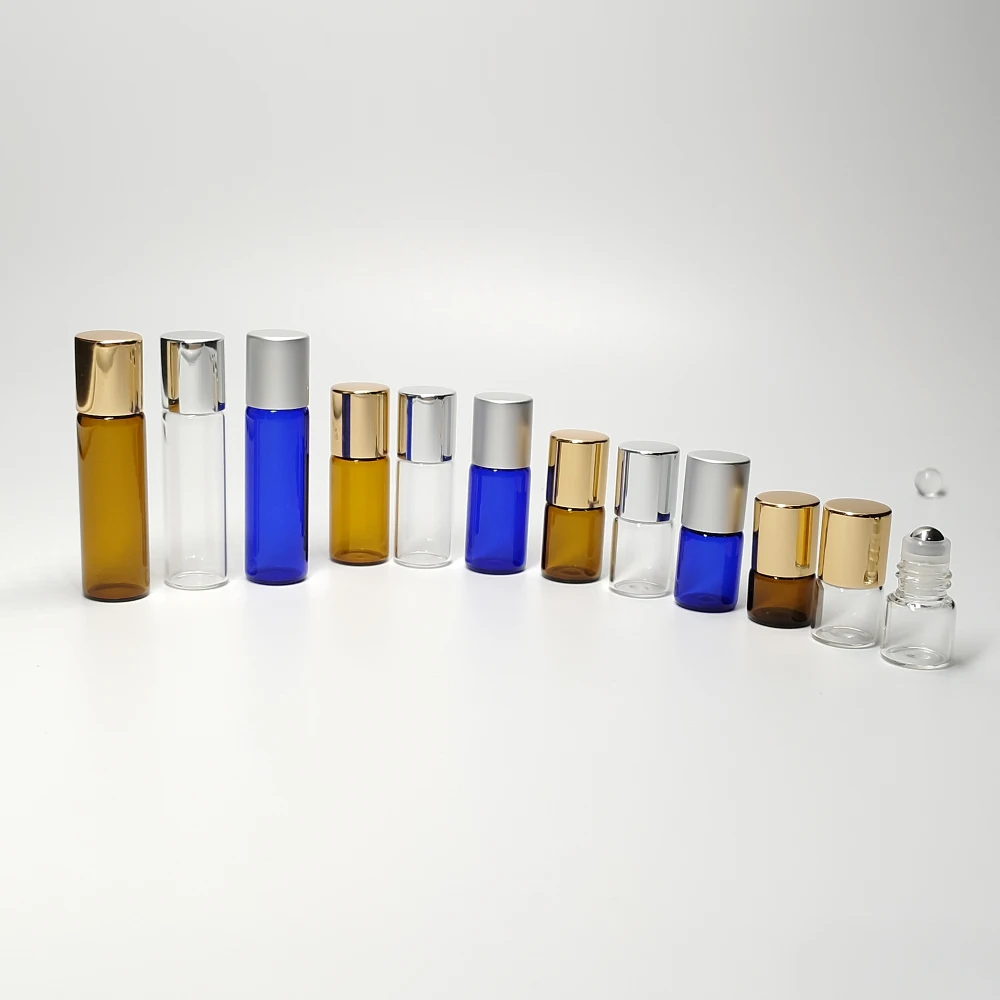 Hot Sale Mini Glass Bottles With Roller And Cap