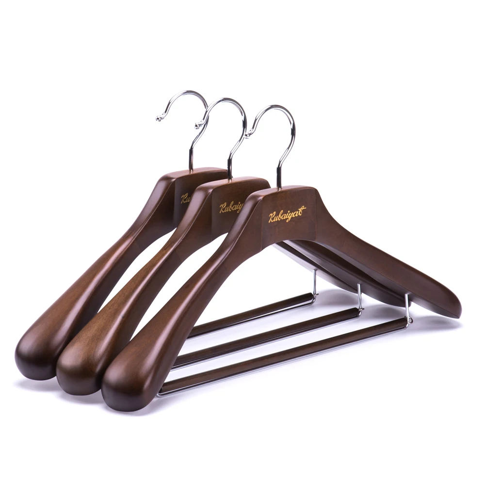 Роскошные деревянные вешалки для костюмов с логотипом изготовленные на заказ фабрика