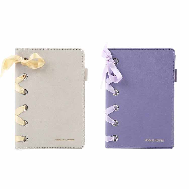 China Unique Spine Leather Diary Notebook refillable ivory paper line printing Note Book with pen holder