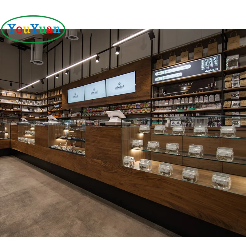 Display showcase for smoke shop hookah accessories display rack shop shelves and display cabinets