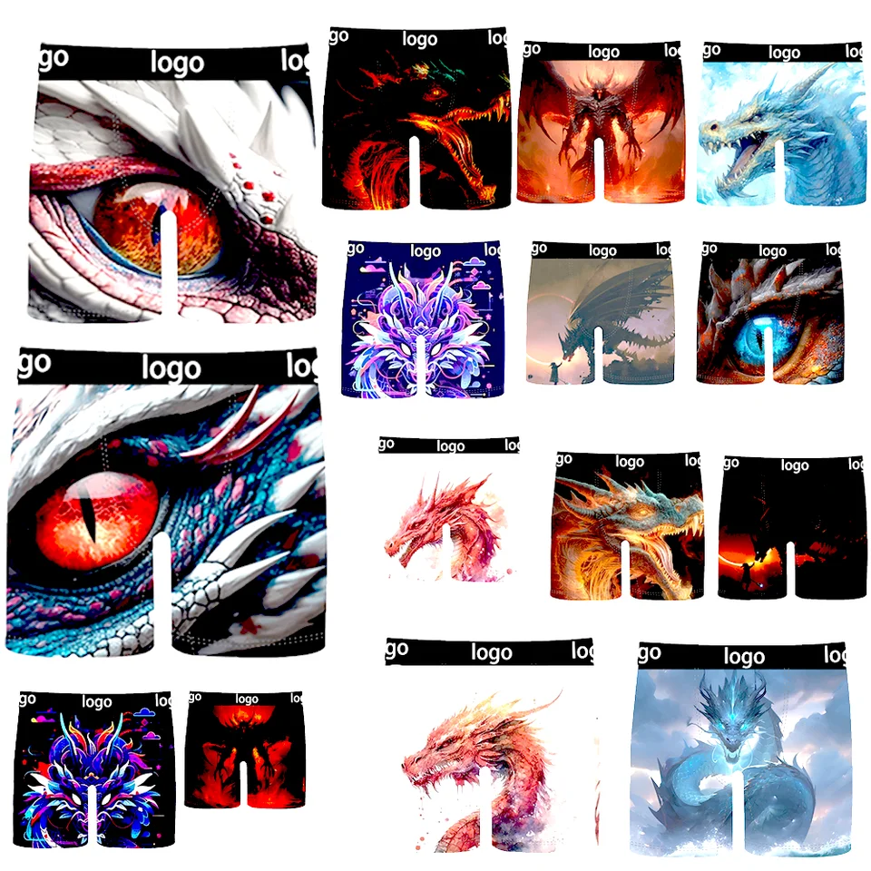 2022 Competitive Price Attractive Price New Type Brief Boxer Shorts Knight print Custom Underwear Mens