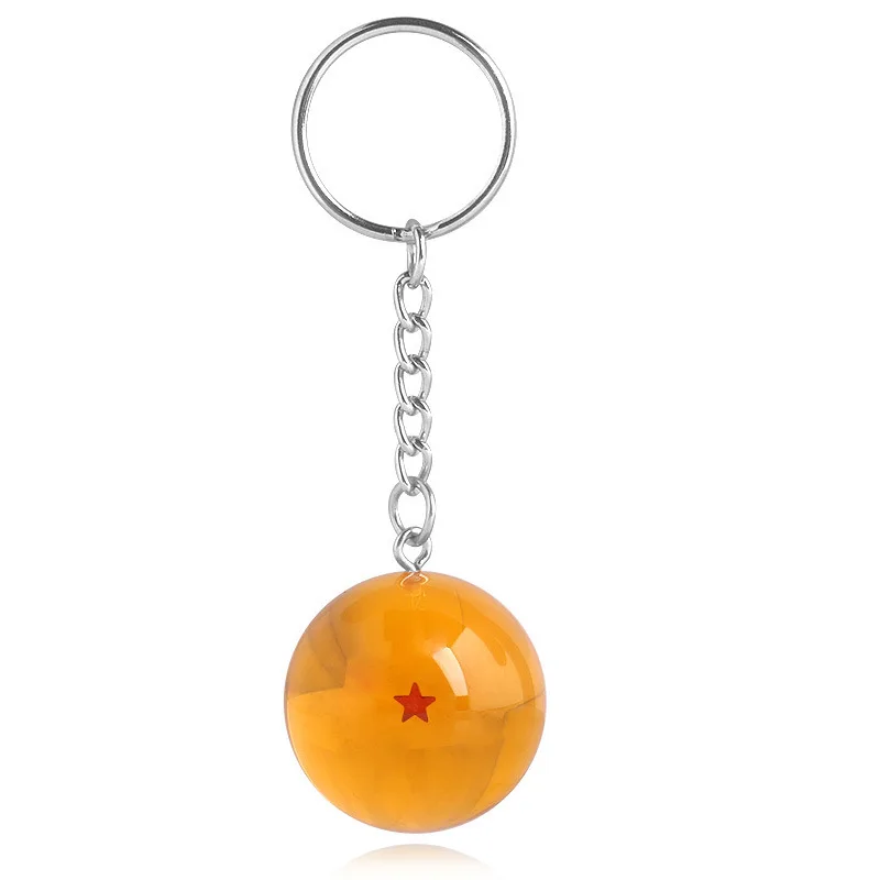 Custom Anime Keychain Charms 1 2 3 4 5 6 7 Star Dragon Balls Keyring Pendant