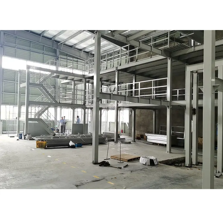 Warehouse Steel Structure Heavy Beam Supporting Industrial Mezzanine Floor