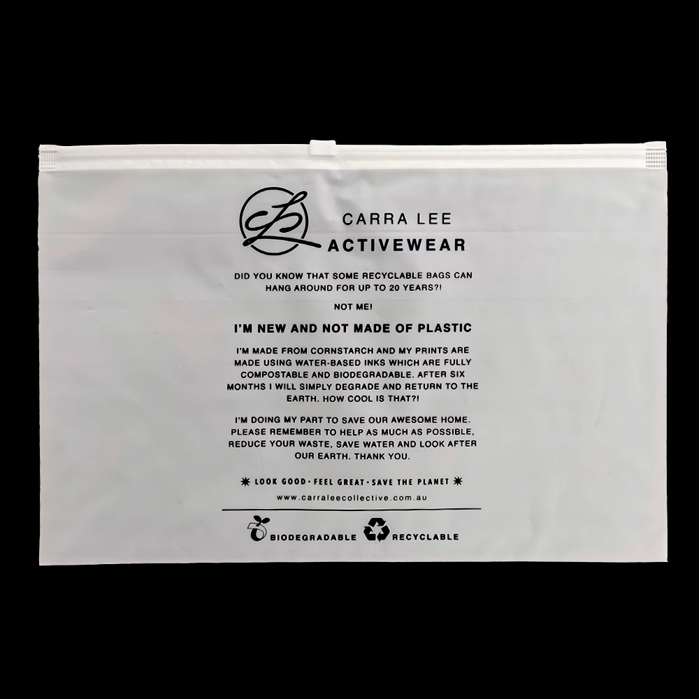 Customized biodegradable plastic bags 100% compostable mailing eco friendly pouch