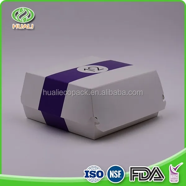 Paper Hamburger Box For Kfc Mcdonald
